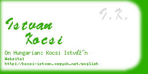 istvan kocsi business card